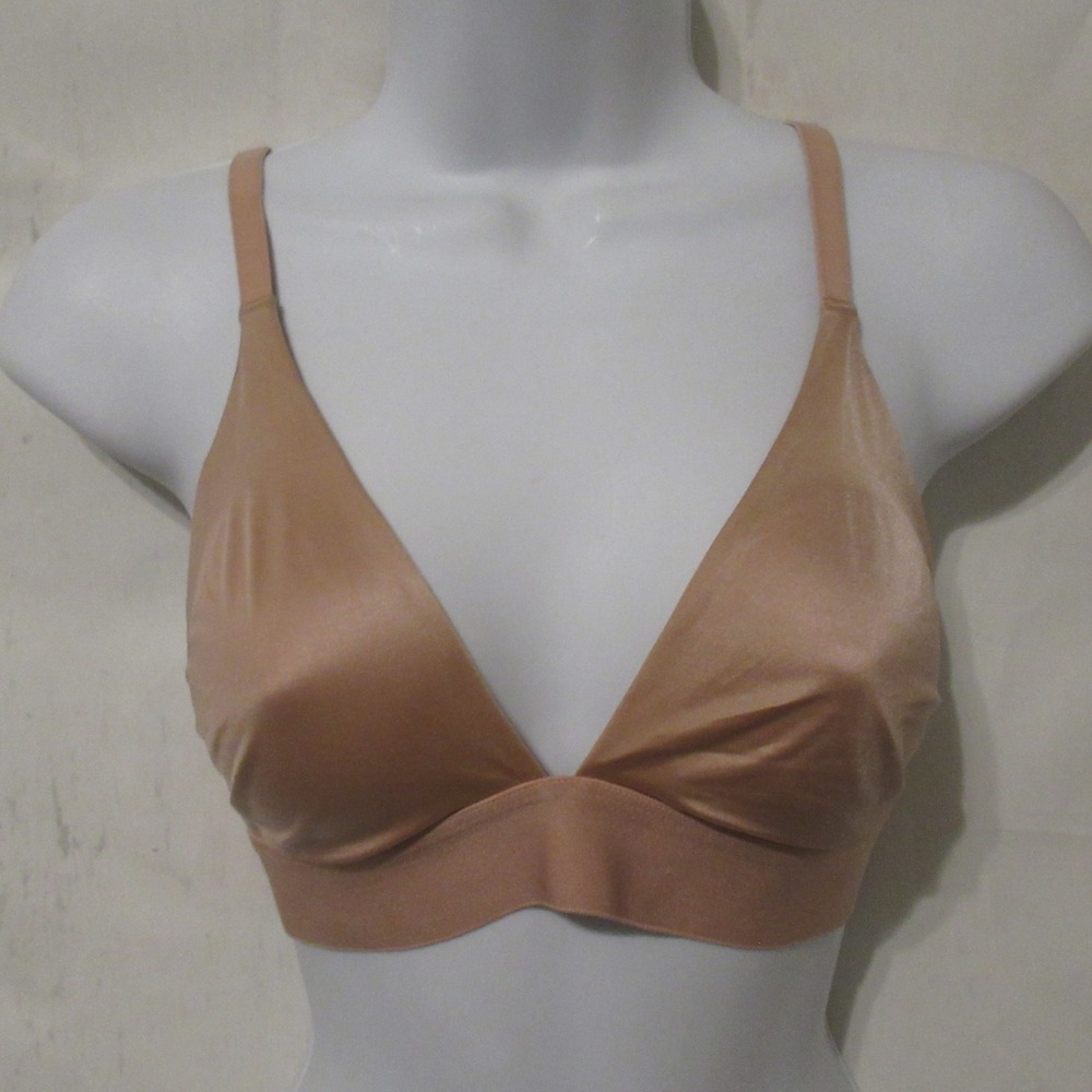 Negative Bra 2 Glace Triangle Plunge Buff Beige Wireless Wire Free